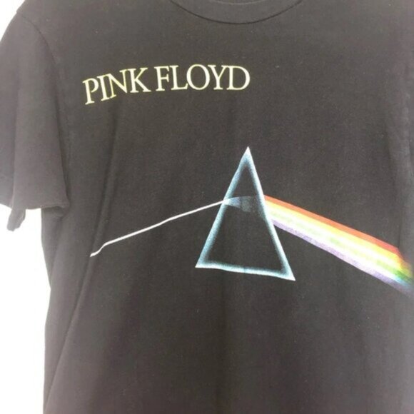 Pink Floyd T-Shirt M Black Graphic Dark Side Of The  Moon Cotton Band Tee - Picture 4 of 8